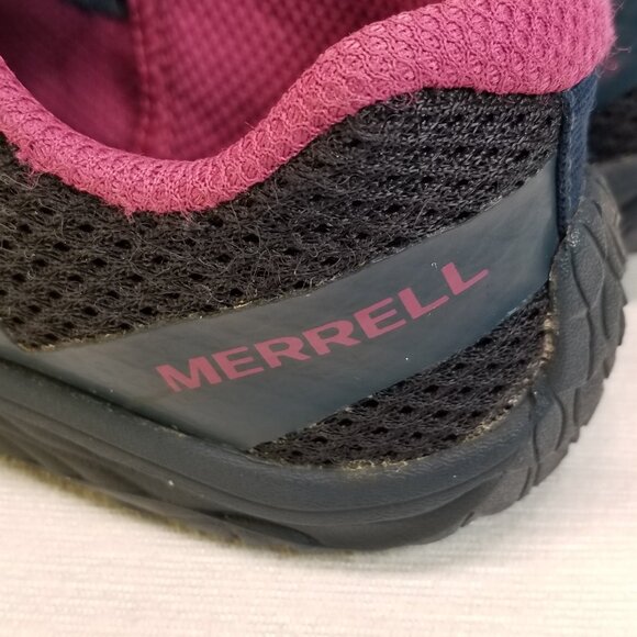 Merrell Girl's Size 12 Hiking Running Shoes Blue & Pink - Picture 5 of 12